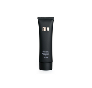 Bottle with Body Polish With Glycolic Acid