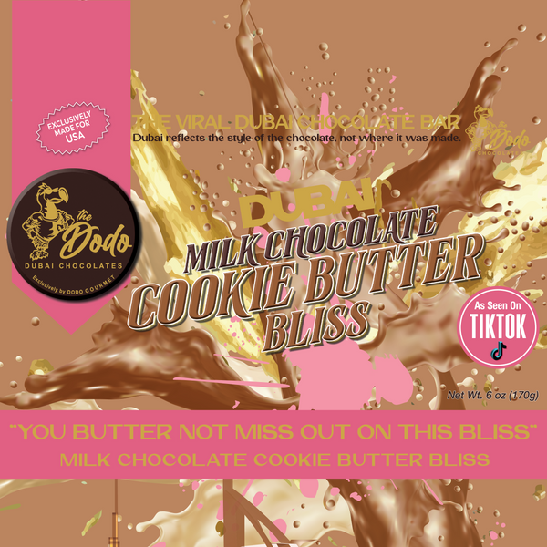 Viral Dodo Dubai Milk Chocolate Cookie Butter Bliss Ultimate Chocolate Bar Experience