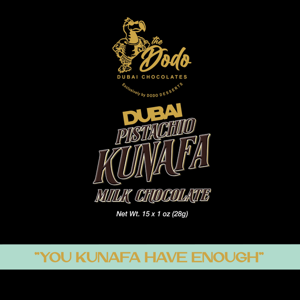 Mini Viral Dodo Dubai Milk Chocolate Pistachio Kunafa Ultimate Chocolate Bar Experience