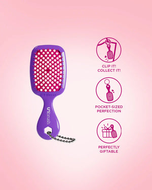 UNbrush Super Mini Keychain Neon - Electric Berry