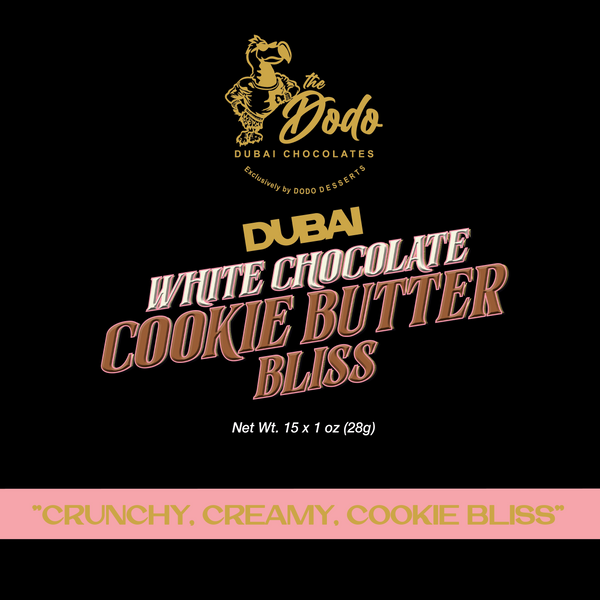 Mini Viral Dodo Dubai White Chocolate Cookie Butter Bliss Ultimate Chocolate Bar Experience
