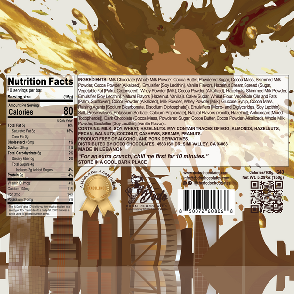 Viral Dodo Dubai Hazelnut Brownie Desire Ultimate Chocolate Bar Experience