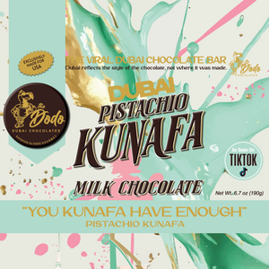 Viral Dodo Dubai Milk Chocolate Pistachio Kunafa Ultimate Chocolate Bar Experience
